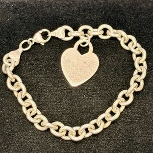 Elegant Sterling Silver Heart Charm Bracelet